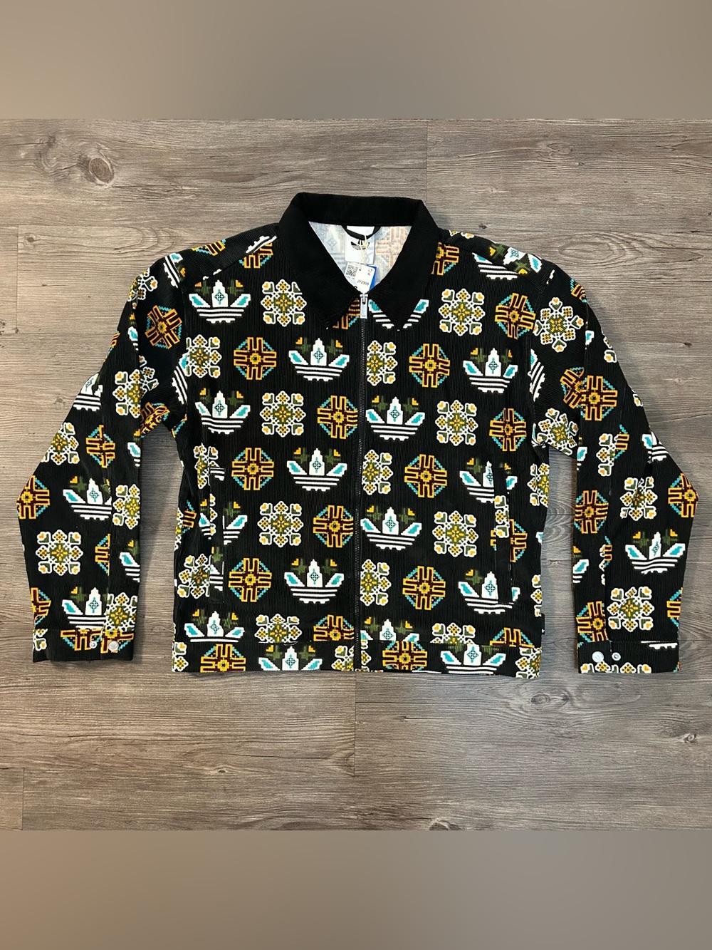 Adidas Monogram Allover Print Loose Coach Jacket S Nwt 100% Authentic JY2998